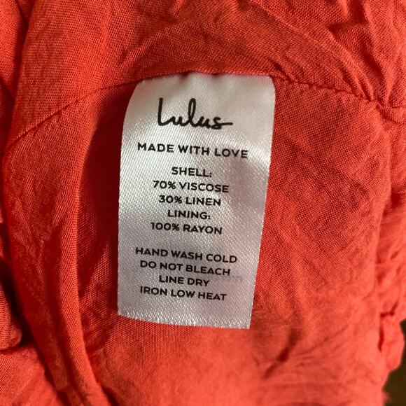 Lulus Tier for It Red Tiered Ruffled Tie-Back Mini Dress size XL - Picture 6 of 12